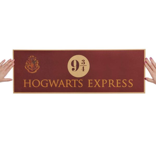 Affiche Hogwarts Express 9 3/4 sur fond blanc