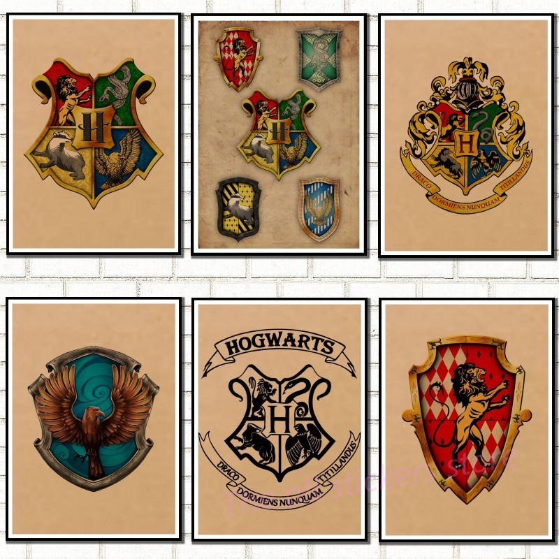 Affiches des 4 maisons de Poudlard- Harry Potter - Wingardium Leviosa